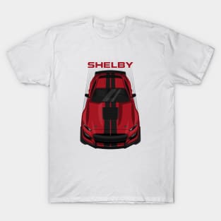 Ford Mustang Shelby GT500 2020-2021 - Rapid Red - Black Stripes T-Shirt